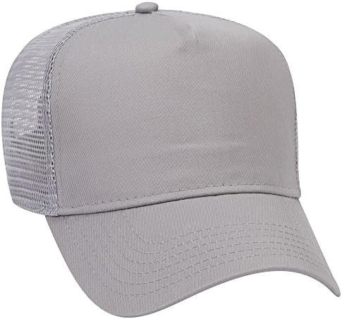 Otto Cotton Blend Twill 5 Panel Pro Style Mesh Back Trucker Hat
