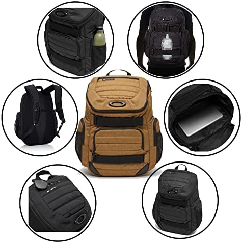 Oakley Men's 30l Enduro 3.0 Big Backpack Beige para caminhada de mochila Camping viajando + pacote com designer iwear garrafa