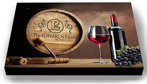 MuralMax personalizado Napa Valley Wine Barrel Canvas Decoração de parede - Marco para pais, avós, recém -casados,