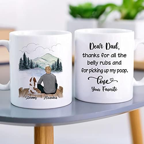 Gossby caneca personalizada - cão personalizado caneca cão cão caneca amante de cães caneca caneca cão cachorro presente cachorro cão copo de cachorro presente cão de cachorro personalizado cães amante de cachorro presente de animal de estimação 1 cachorro - querido pai, obrigado