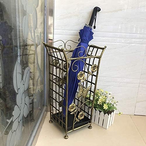 Randa de guarda -chuva Zesus Stand Tradicional Designe Designe Vintage Bronze Umbrella Holder Organizador de armazenamento de guarda