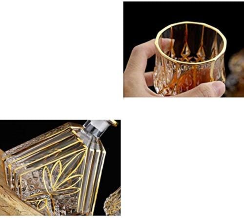 Whisky Decanter Whisky Decanter e óculos Conjunto de 7 peças 1 jarra de copos + 6 óculos premium de cristal sem chumbo para bebida de bebida escocejista de bourbon de bebida