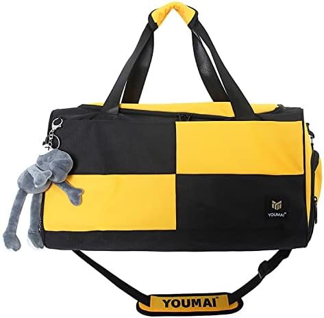 Bolsa de mochila de viagem grande, bolsa de ginástica esportiva de separação molhada com compartimento de sapatos, bolsa