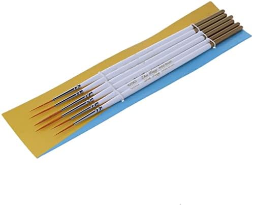 6pcs/set nylon de nylon Profissional Kit de pincel redondo kit de gancho de gancho artista de caneta desenho de pintura artesanato