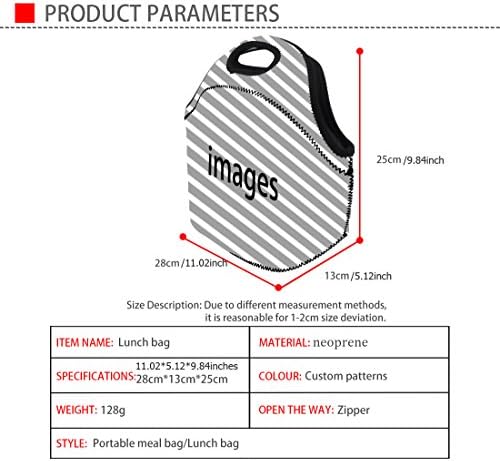Coloranimal grande capacidade neoprene bolsa de comida 3d tênis impresso bolsas extras
