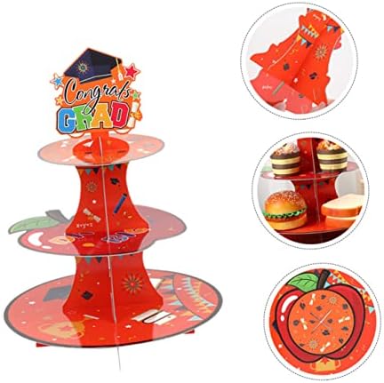 Stobok 1 Set Candy Paper Decoração da bandeja de frutas Fruta Favorias de camada pretendida Bolos multiuso que serve mini sobremesas
