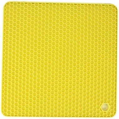 Allforhome amarelo quadrado favo de mel montanha -russas resistentes ao calor de calça de mesa de mesa de isolamento de tabela Pote
