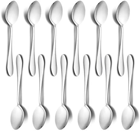 Teaspoons de 12 peças, e-gar 6,7 polegadas de aço inoxidável pequenas colheres para restaurante de cozinha em casa, espelho