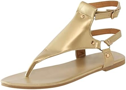 Sandálias de tanga de Guangyuan Mulheres Rubrote Hollow Weld Legenda Sapatos Romanos Sapatos de Verão Com Confortável almofada de chinelos de caminhada ao ar livre