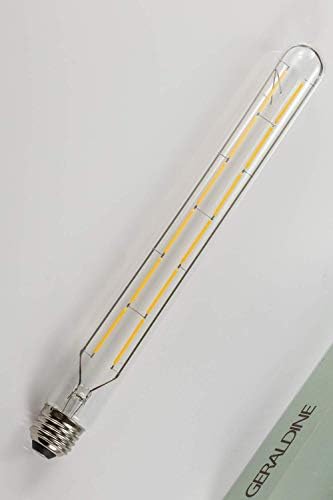 Bulbos de tubo de led de leools, lâmpada de filamento de estilo Edison tubular T10, lâmpada de LED antiga diminuído de 12W, base E26, vidro transparente, branco quente, 2700k, 1000lm, 11,8in, pacote de 4