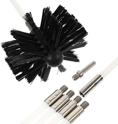 Escovas de limpeza de chaminé escovas de escovas de duto kit de secador ferramentas de ventilação limpador hastes de lareira de ar lareira haste de tubulação de secagem flexível limpo