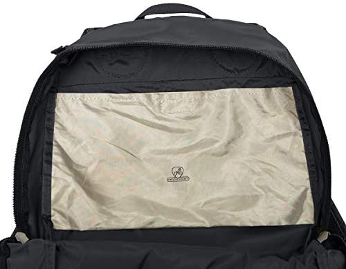 Travelon Anti-roubo mochila embalável, preto, aberto 10,5 x 17 x 6 embalado 10,5 x 6 x 1