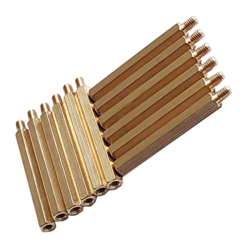 NACX M2 x 12mm Brass fêmea para fêmea Spacer Pillar Standoff, Fixadores de pregos de pilar de rosca, 150pcs