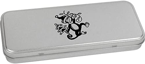 Azeeda 'Swinging Natal Monkey' Metal Articled Stationery Tin / Storage Box