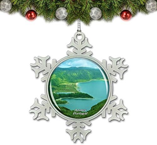 UMSUFA Portugal Açores Ornamentos de Natal Decoração de árvores Crystal Metal Metal Sulir Presente