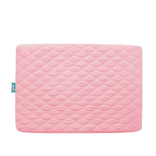 Pacote n lençol de lençol protetor impermeável acolchoado rosa com travesseiro infantil infantil de cetim 2 pacote rosa