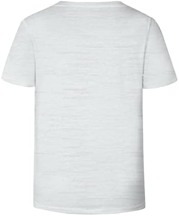 American Flag Impresso Tshirts for Women, 2023 Tops patrióticos 4 de julho Blusa de verão de verão Camiseta de manga curta V camiseta