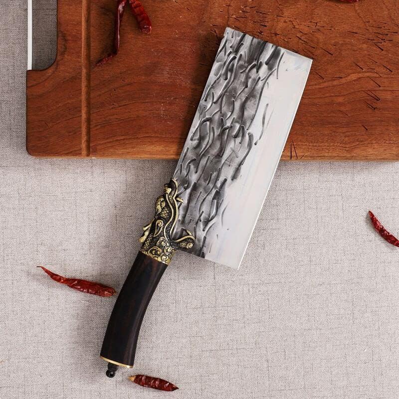 Faca de Cleaver Crivers, Cleaver de Carne, Faca de Cozinha Longquan de 8 polegadas de 8 polegadas Mão de Cleaver