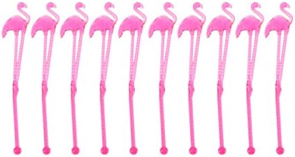 jojofuny 50pcs flamingo swizzle bastão bebida bebida tropical picha