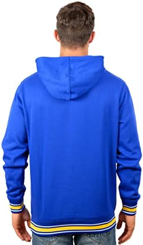 Ultra Game NBA Men's Stripe Soft Wlover Pullover Hoodie Sweatshirt