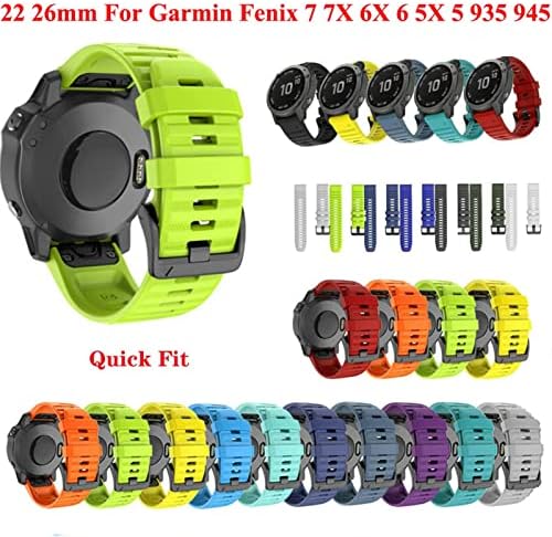HKTS 26 20 22mm Silicone Retwan Watch Band Strap for Garmin Fenix ​​7x 6x Watch EasyFit Strap Strap