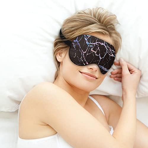 Abstrato listras de arco -íris máscaras de olho macias com cinta ajustável confortável de uma venda de venda para dormir