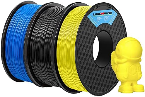 3 PLA PLA 3D Filamento de 1,75 mm, precisão dimensional +/- 0,02 mm, 1kg de spool x 3, ajuste a maioria da impressora FDM