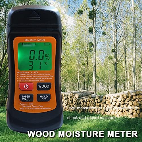 CXDTBH Wood Meder LCD Digital Damp Tester com vazamento de água e detector de água do tipo pino verde do tipo de água