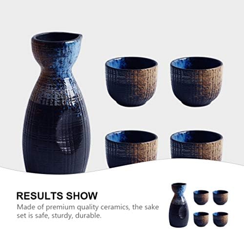 Cabilock Shot Glasses Decoração Chinesa 1 conjunto de copo de saquê japonês Setent Serving Ceramics Sake Serving Cups
