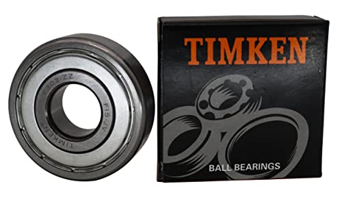 2pack timken 6303-zz de vedação de metal duplo rolamentos 17x47x14mm, desempenho pré-lubrificado e estável e mancais de esferas de ranhura profunda e econômica.