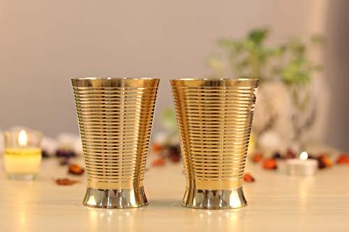 AATM Brass Hammered Designer Glass Altura de 4,2 polegadas de 2 polegadas, copo puro de cobre, vidro de cobre para