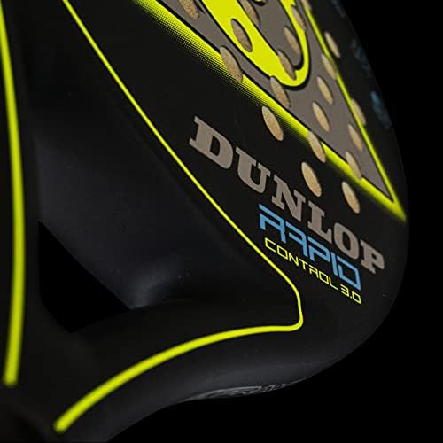 Dunlop ostenta controle rápido de controle 3.0 Padel, preto/azul/amarelo