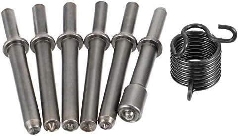 Doitool 1 conjunto/ 7pcs Air Rivet Hammer Tools Ferramentas para resistência pesada Ferramentas de martelo de martelo de arremetido