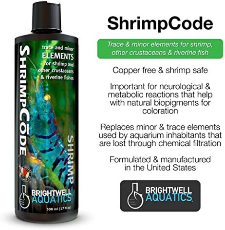 Brightwell Aquatics Shripcode - Trace e elementos menores para camarão e outros peixes de água doce, 125 ml