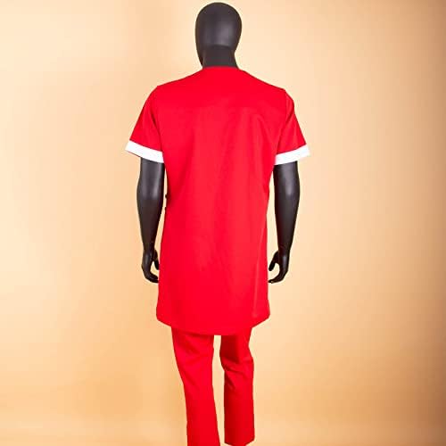 Men Rastrear Roupas Africanas Blusa Dashiki e Calças Conjunto de 2 Peças Ancara Camisas Vintage Tops Tops
