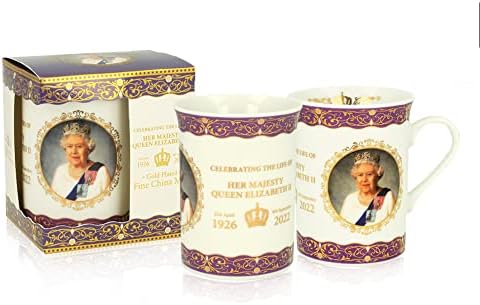 Elgate Queen Elizabeth II comemorativa Lippy Caneca Céfil de chá