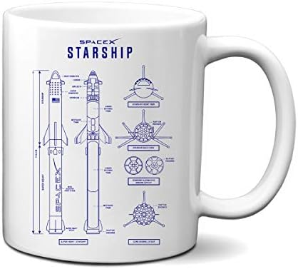 Starship Blueprint 11oz Caneca