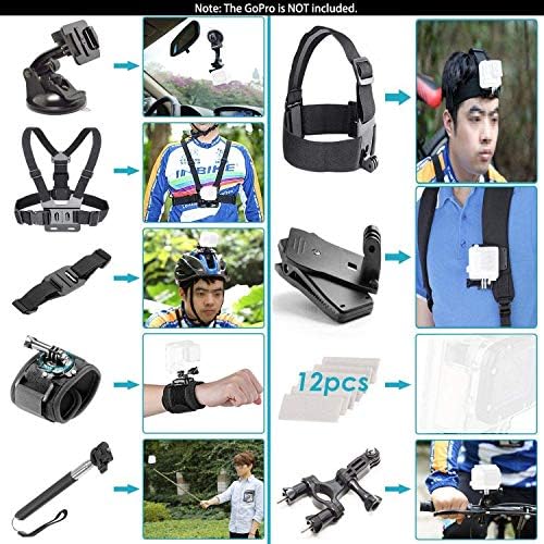 Navitech 50-in-1 Action Camera Accessories Combo Kit com Eva