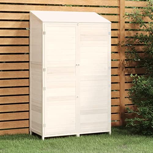 Charmma Garden Shed White 40,2 x20.5 x68.7 Solid Wood Fir