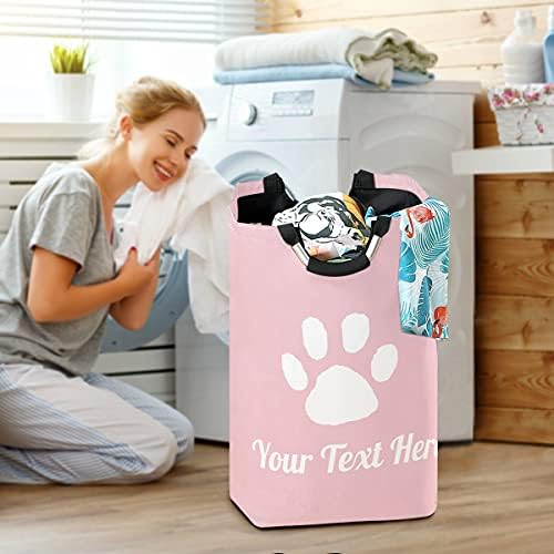 DOMICKING CUSTON LAPUNDY Storage Cesto de cesto colapsível Organizador rosa Cão cão personalizado cesto para o quarto