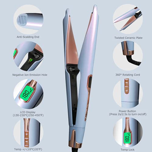 Alisadores de cabelo e curling ferro de tensão dupla alisadores de cabelo Exibir ferramenta térmica Curling Iron aplicável a