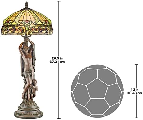 Design Toscano Lucina, deusa da lâmpada de vitral leve