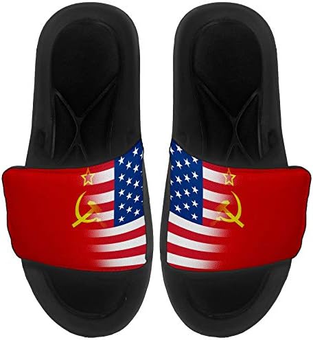 Sandálias/slides de slides/slides expressos para homens, mulheres e juventude - bandeira da URSS - URSS Flag
