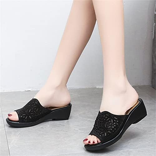 Slippers for Women Women Indoor Outdoor Spring Summer Summer short short short short toe wedge cunha chinelos de verão sandálias