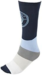Maccabi Art Par Official Par de Manchester City FC Socks com logotipo, tamanho 9-13