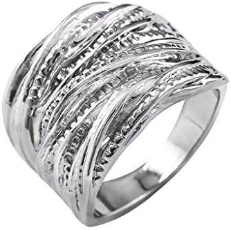 Anéis para mulheres Individualidade Metal Multilayer Texture Bump Face Homens e mulheres Ring Jewelry Gifta Bom presente para uma namorada, namorado, família