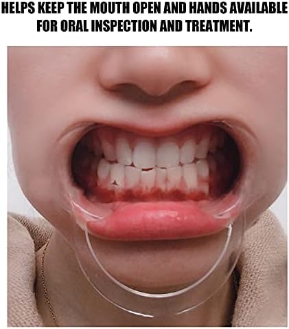 20pcs transparente bochecha labial retator descartável dentes c-esparrafe-branquear o abridor de boca C-tipo C, dispositivo de abertura da boca do tipo C