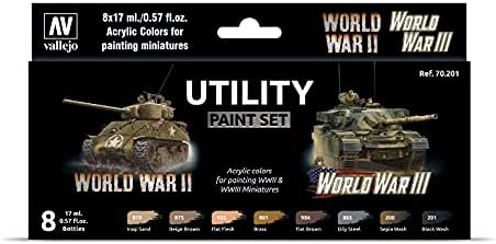 Vallejo Val70201 Farb, World II e Segunda Guerra Mundial III AV Modelo de pintura Utilitário de cor, vários