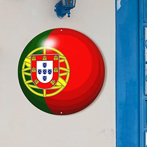 Portugal Metal Sign Bandue Bandeira Bem -vindo a porta Nacional Bandeira Nacional Personalizada Art Farmhouse Wreath Sign Sign