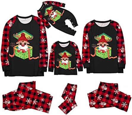 Pijamas de Natal XBKPLO para Combatização de Família, Família Pajamas Casais Roupfits Combinando Conjuntos de Crianças Pai-Crianças